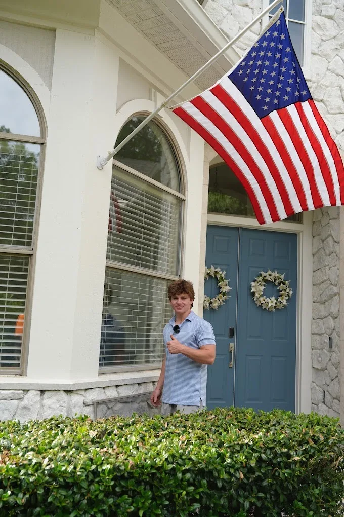 Clarity Window Cleaning technician at a finished residential job in Gainesville